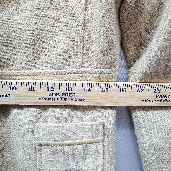 Old Navy Jacket Womans SMALL Khaki Wool Blend Blazer Pockets Lined Office Church - Picture 11 of 13